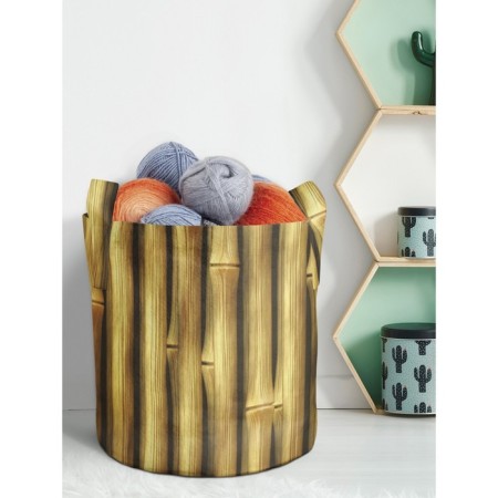 Bamboo grove textile bag, for storing things and toys, size 33x37 cm, 26.5 liters