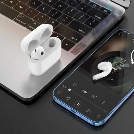 Hoco EW43 TWS headphones, wireless, inserts, BT5.3, 40/300 mAh, microphone, white-7