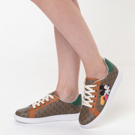 Children's sneakers, color dark beige mix, size 33-3