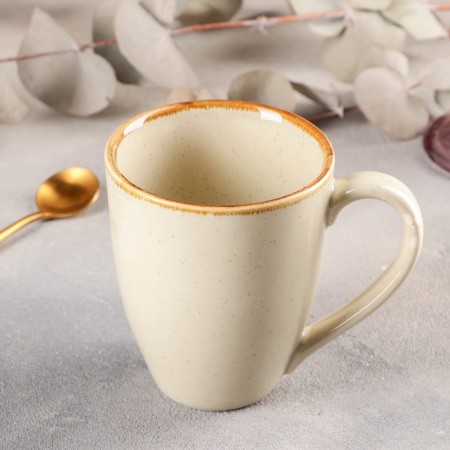 Ceramic mug "sapphire", 300 ml, beige color