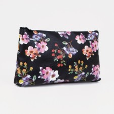 Cosmetic bag with lightning, black color