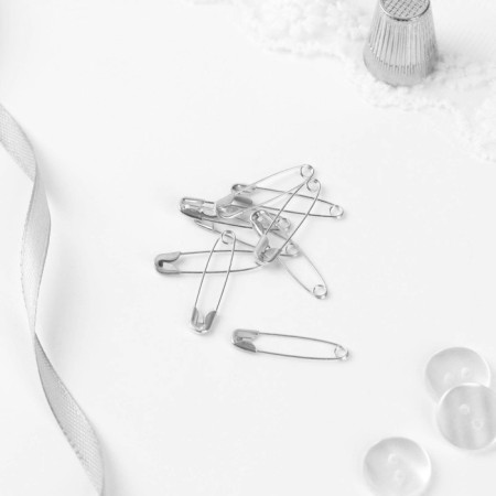 English pins, 27 mm, 10 pcs, silver color-1