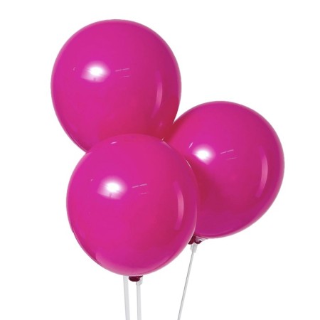 Latex ball 12 ", pastel, in a set 50 pcs., Fuchsia color