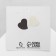 Acrylic earrings "cats" Spirits, black and white color