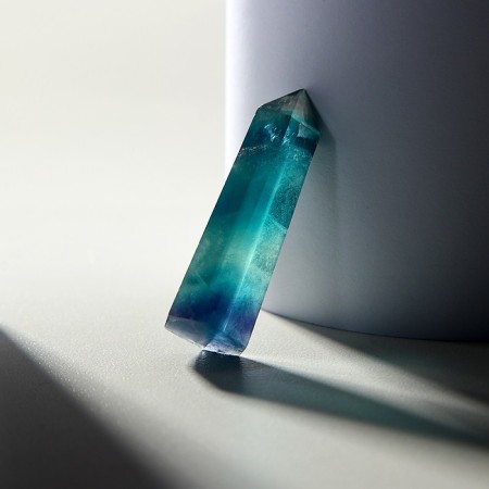Crystal made of natural stone "Violet fluorite", height: from 3 to 4 cm-3