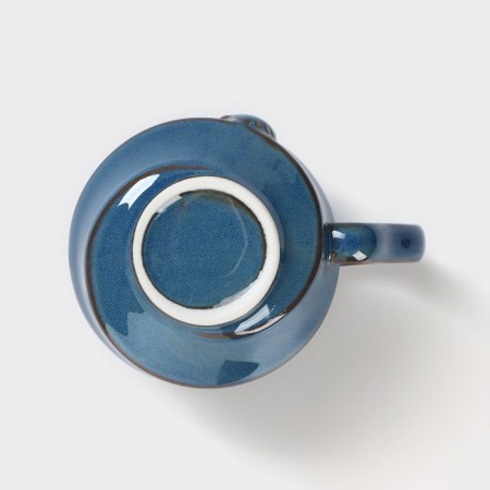 Ceramic "shell" mug, 320 ml, blue color-4