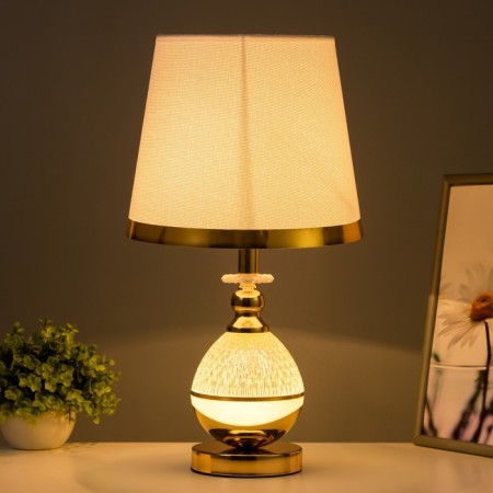 Gaura table lamp E27 40W white-gold 25x25x45.5 cm Risalux-1