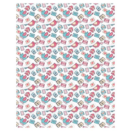 Pillow Roller "Birds with a letter, decorative, size 16x45 cm-1