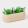 Kashpo for flowers with a pallet Rasfill, 1.3 l, 20.5 × 8.5 × 7 cm, oval, beige