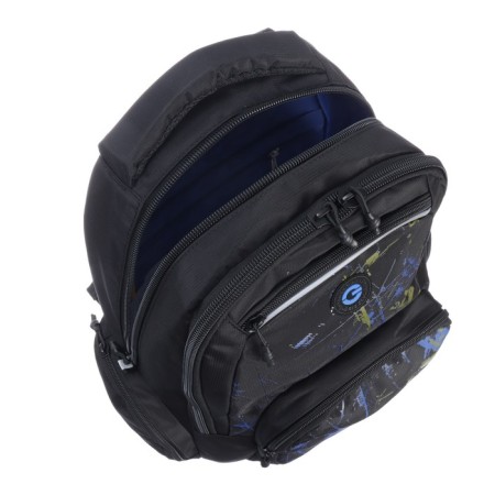 Youth backpack 41.5 x 29 x 18 cm, Grizzly, ergonomic back, laptop department, blue/khaki-11
