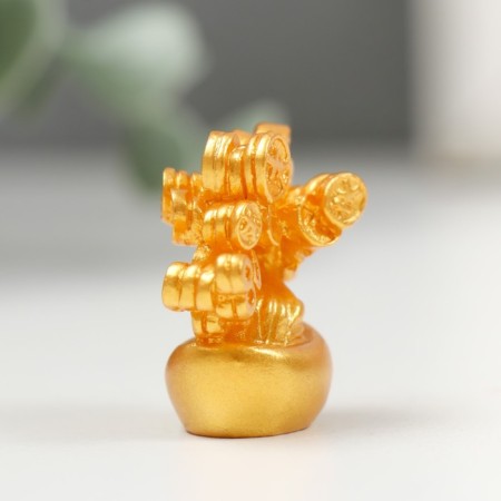 Souvenir Polystone "Cash Tree" gold 2.8x2.5 cm-1