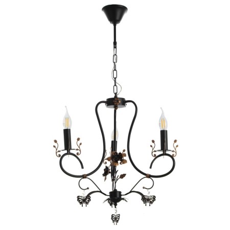 Sandra chandelier 3XE14 40W black and gold 51x51x52-110 cm Bayerlux