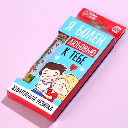 Chewing gum "I am sick with love" in the thermometer, 7 g.-6