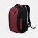 School backpack of textiles on lightning, rise, external pocket, red color