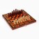 Board game 3 in 1 "Khokhloma Red": chess, backgammon, checkers, wood 40 x 40 cm