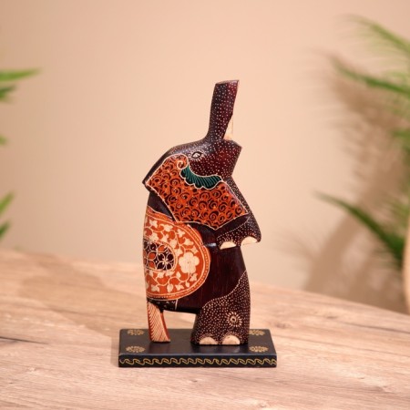 Souvenir "Elephant" on a stand, batik, tree 25 cm