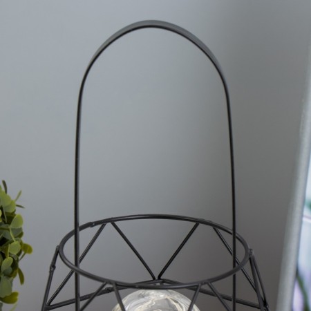 Nightlight "lantern" LED from AAA batteries black 14x14x27 cm Risalux-5