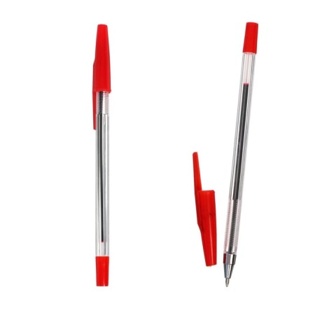 Ballic handle, 0.5 mm, red rod, transparent, corrugated holder