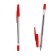 Ballic handle, 0.5 mm, red rod, transparent, corrugated holder