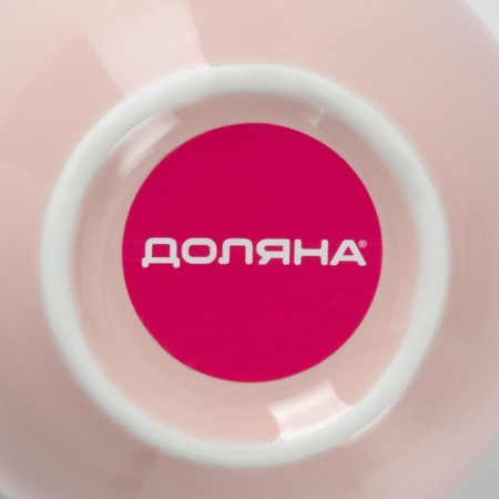 Tea steam ceramic with a spoon "Zephar", 2 items: a cup 250 ml, a saucer d = 13 cm, pink color-7