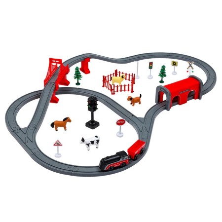 Railway for children "My City", 72 items, on batteries-3