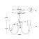 Suspended EVOLUCE lamp. Sle112403-05. Rammo. 5x40 watts, E14, 54x54x44 cm, black color