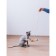 Teaser with a terry mouse (7 cm) on a wooden stick, 40 cm, mix of flowers
