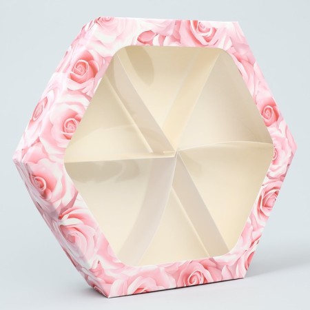 Confectionery box, packaging "Rose", 23 x 23 x 4 cm-2