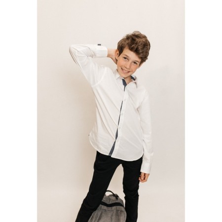 Surchachka upper for ISEE boys, height 158-164 cm, white color-11
