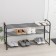 Shoe stand, 3 tiers, 87 × 30 × 48 cm, black color