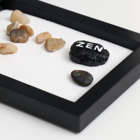 Zen Stones Garden "Flashlight on Sand with Stones" 1.2x15x11 cm-3