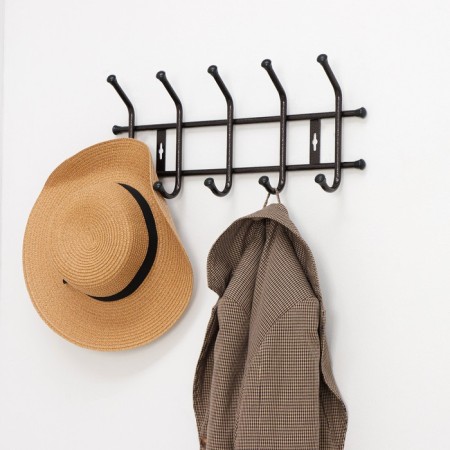 Wall hanger for 5 hooks, 48 ​​× 21.5 cm, color Copper Antik-3