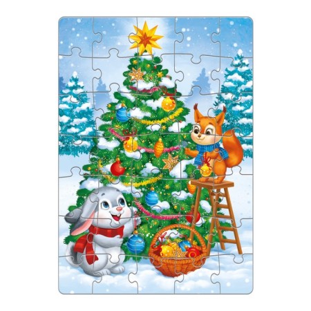 Puzzles in the package "New Year comes to us", 35 elements-1