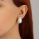 Earrings set 3 pairs "drop" color white in gold