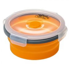Folding container with a lid, 550 ml, orange color