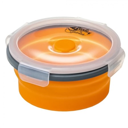 Folding container with a lid, 550 ml, orange color