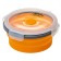 Folding container with a lid, 550 ml, orange color