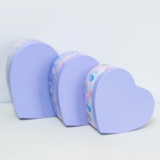 Set of boxes 3 in 1 heart l: 30.5x27.5x13.5 m: 27.5x24x11.5 s: 24.5x21x10 cm