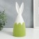 Souvenir Ceramics "Bunny in the shell" Green phlock 22.2x8.7x8.7 cm