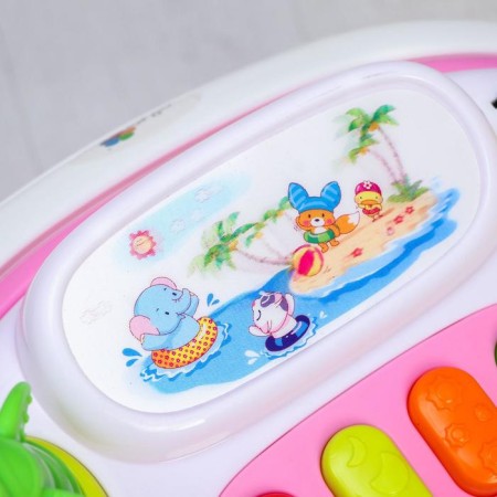 Walks "Smile", 8 Silik. wheels, removable panel, muses, light, toys, pink-5