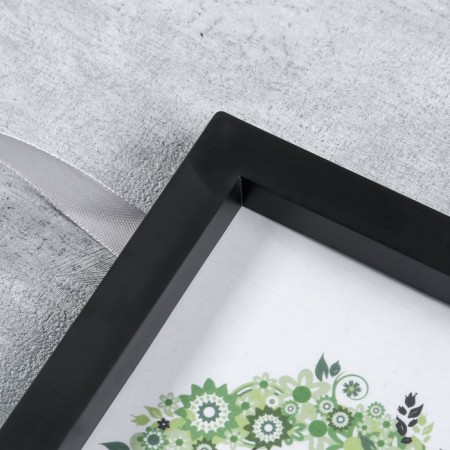 Double photo frame on braid L-3 10x15 cm black (plastic screen)-2