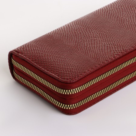 Women's wallet on lightning, burgundy color-2
