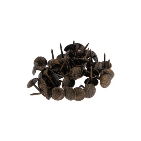 Decorative nails, 11x16 mm, textured, bronze color, in packaging 50 pcs-3