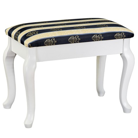 Retro banquet with a white drawer, 550x330x430, Blue strip