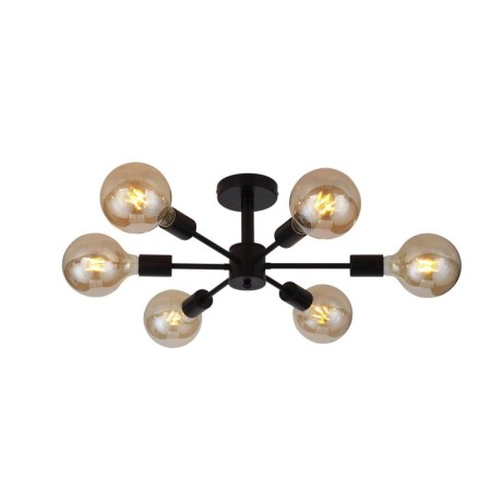 Ceiling EVOLUCE lamp. SL419.402.06. ANO. 6x60 watts, E27, 46x48x23 cm, black color-13