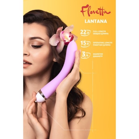 Vibrator Flovetta by Toyfa Lantana, silicone, purple color, 22 cm-14