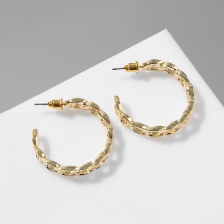 Ring Earrings "Chains" are small, d = 2.2, color gold-1
