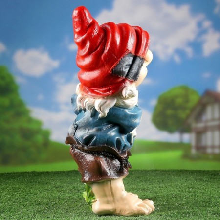 Garden figure "Dwarf with a hare and carrot" 46cm mix-6