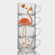 A set of glass of glass Flamingo, 4 subjects: 420 ml