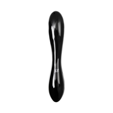 Bilateral phallimitator Satiffyer Dazzling Crystal 1, 18.5 cm, glass, black color-6